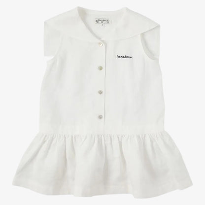 Marine Linen Dress - Ivory