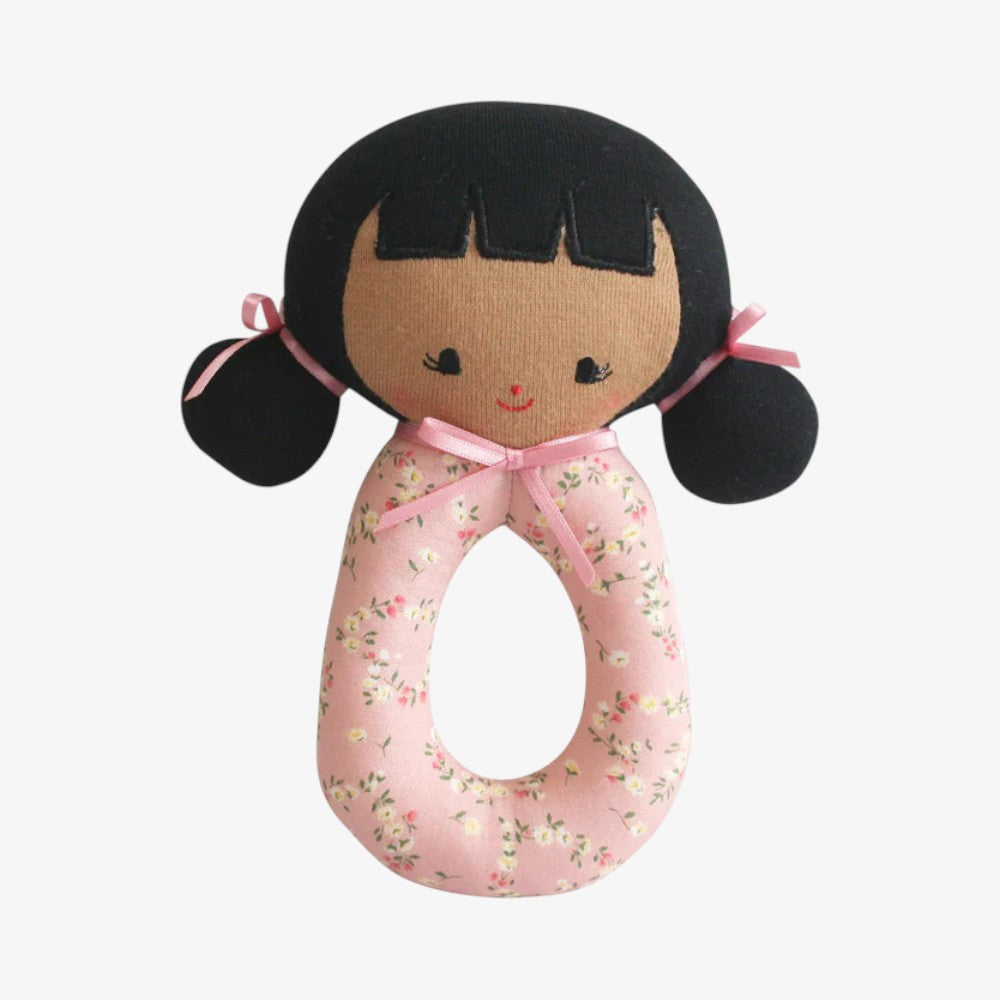 Audrey Grab Rattle - Posy Heart