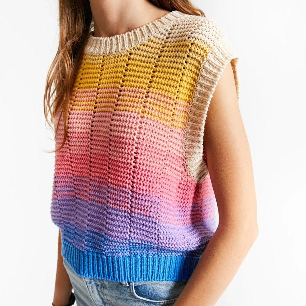 Packman Knitted Vest - Candy Pink