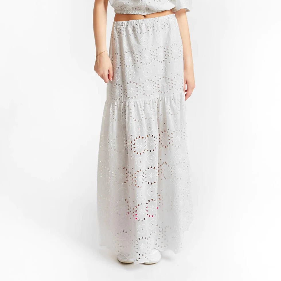 Indee English Lace Skirt - Off White
