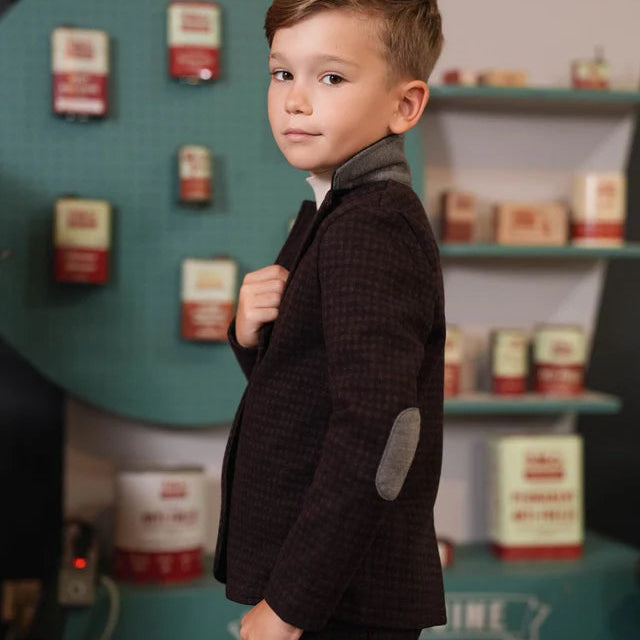 Easton Blazer - Cocoa Plaid