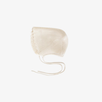 Knit Footie And Bonnet - Butter