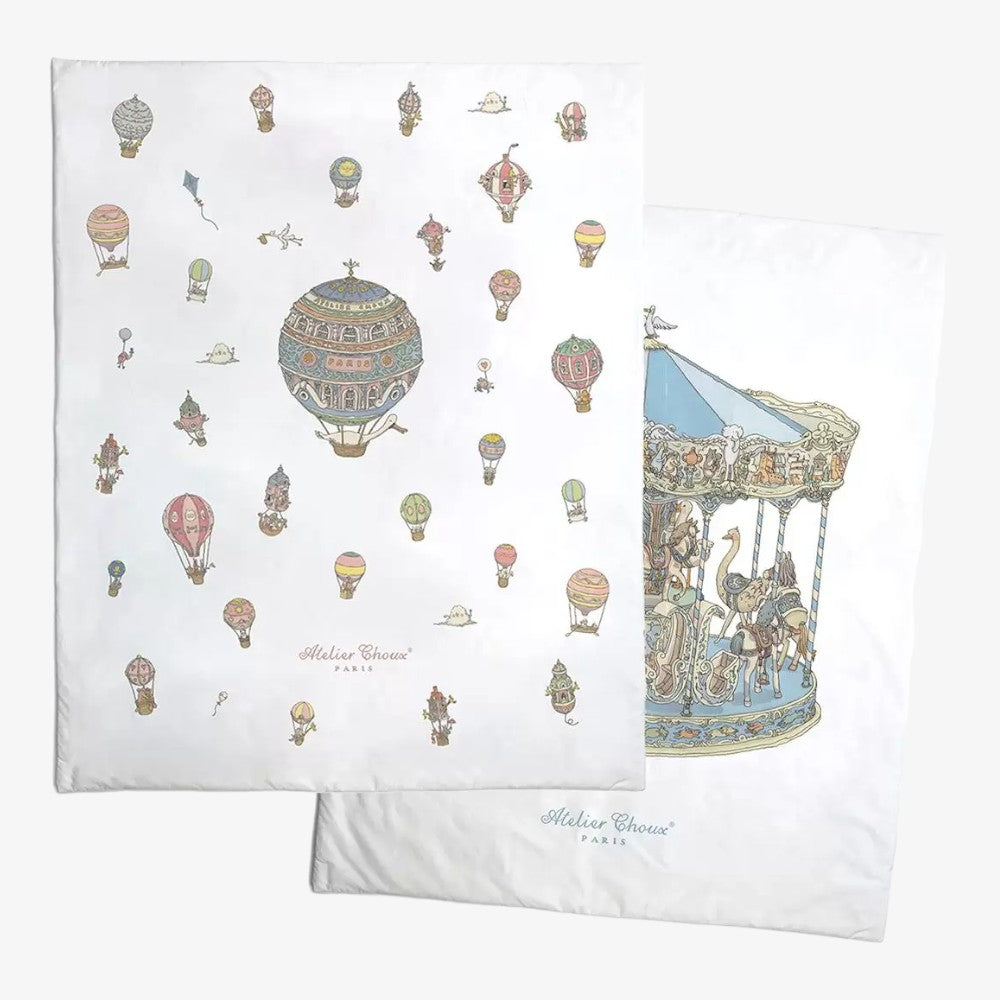 Reversible Quilt - Hot Air-carousel Blu