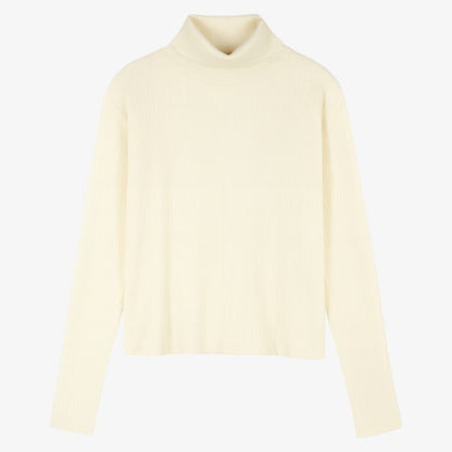 Design Knit Turtleneck - Ivory
