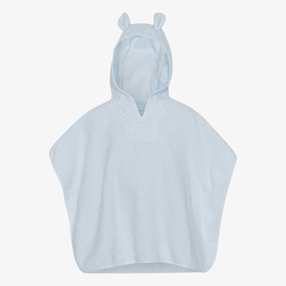 Kids Terry Poncho - Dusty Blue