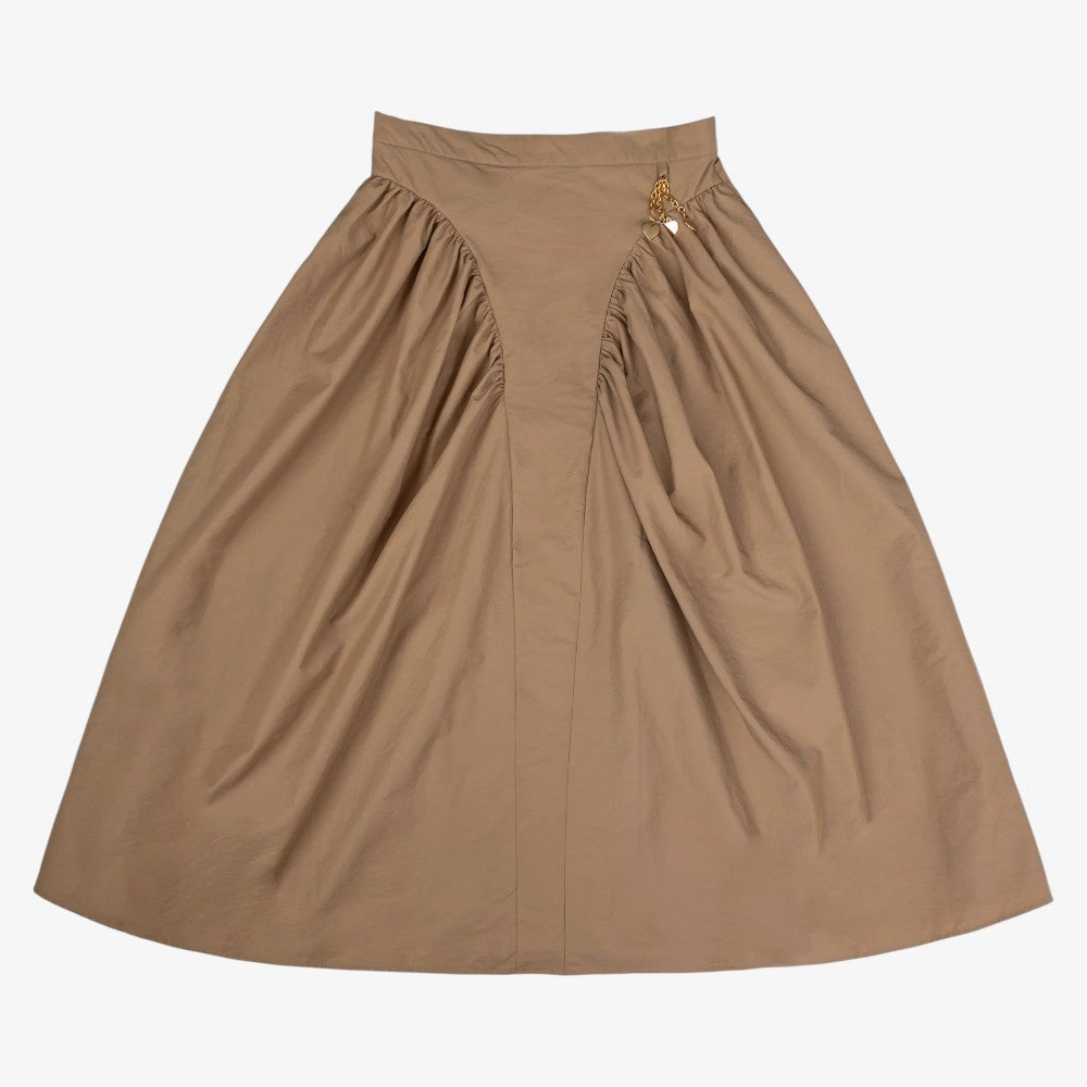 Tafetta Charm Skirt - Beige