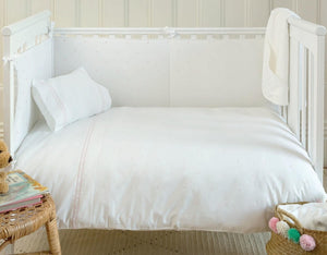 Bovi Lullaby Crib Set - White/pink