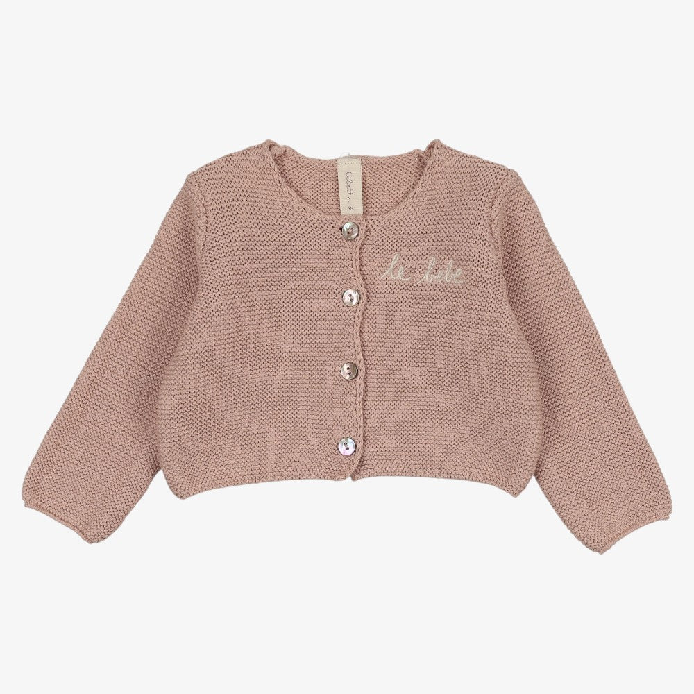 Le Bebe Knit Cardigan - Dusty Pink