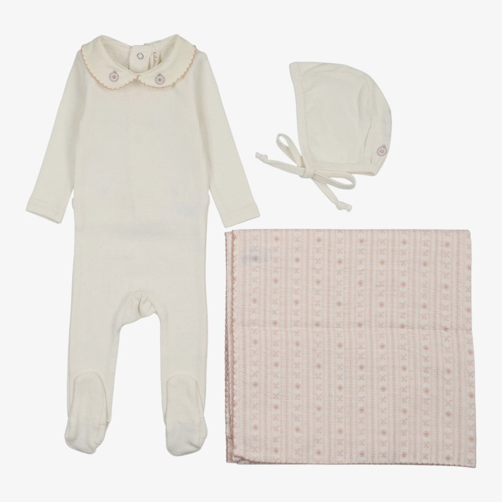 Sweetheart Collar Take Me Home Set - Cream &amp; Pink