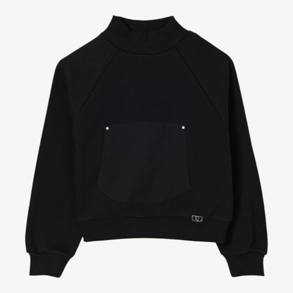 High Neck Sweater - Black