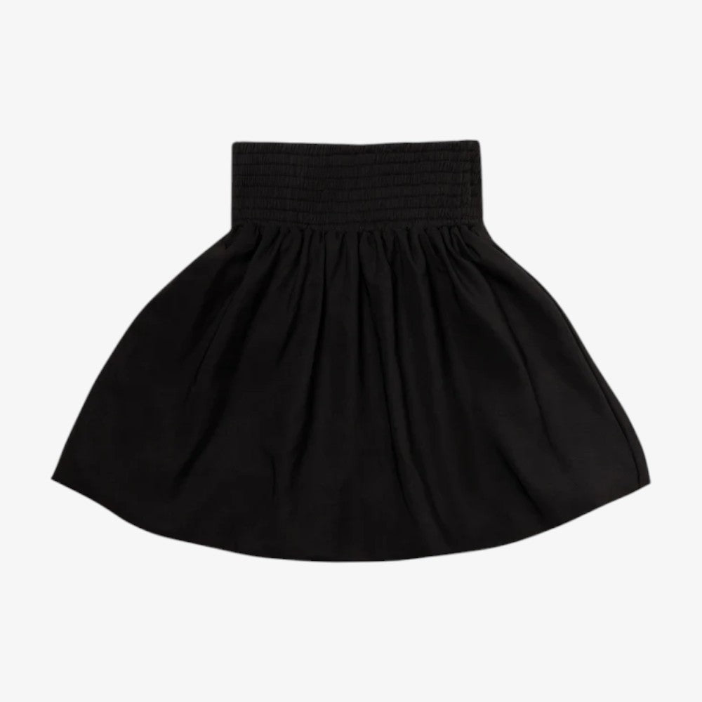 Smocked Bubble Skirt - Black