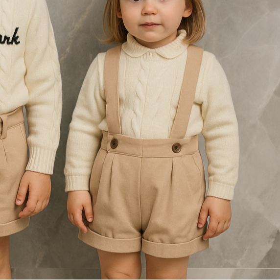 Suspender Pants - Cream