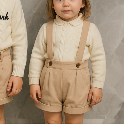 Suspender Pants - Cream