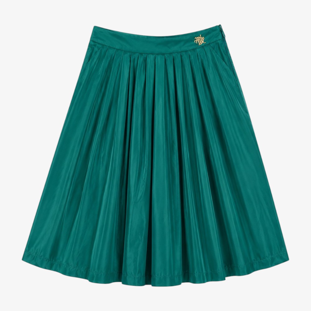 Tafetta Maxi Skirt - Green