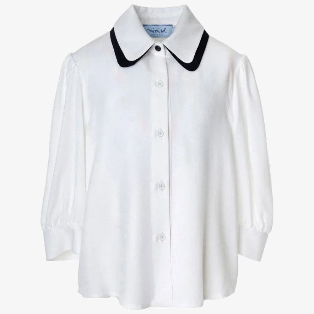 Twill Shirt - White & Black