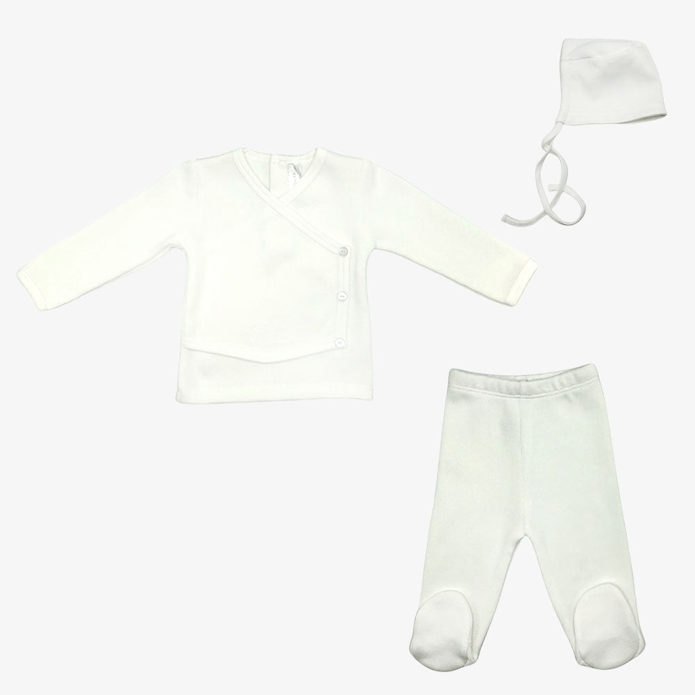 3Pc Wrap Set - White