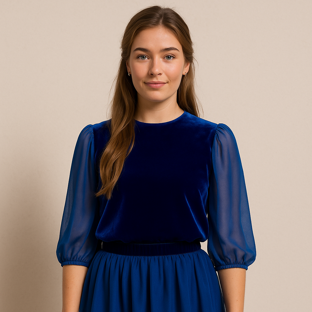 Aurora Blouse - Blue