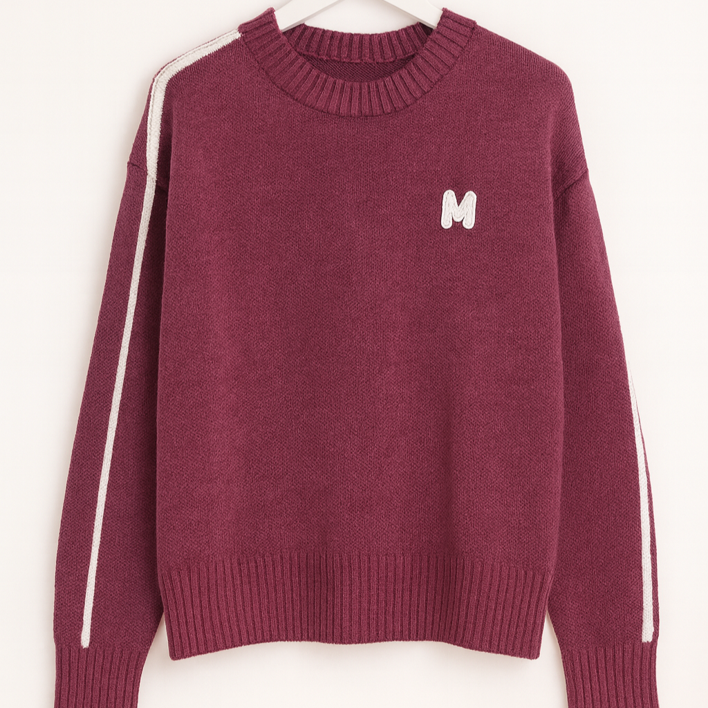 Crew Neck Sweater - Merlot