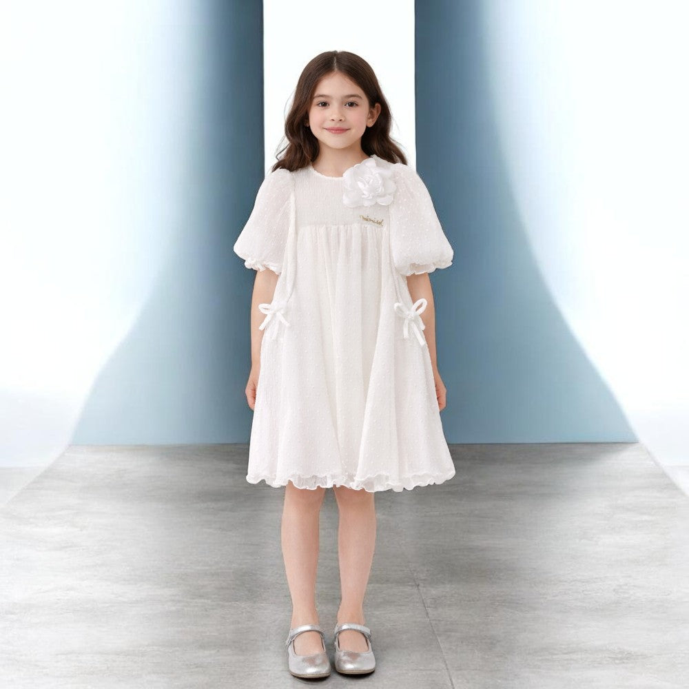 Plumetis Maxi Dress - Cream