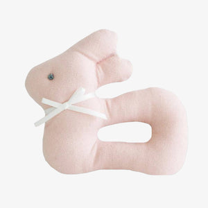 Alimrose My First Bunny Rattle - Pink Linen