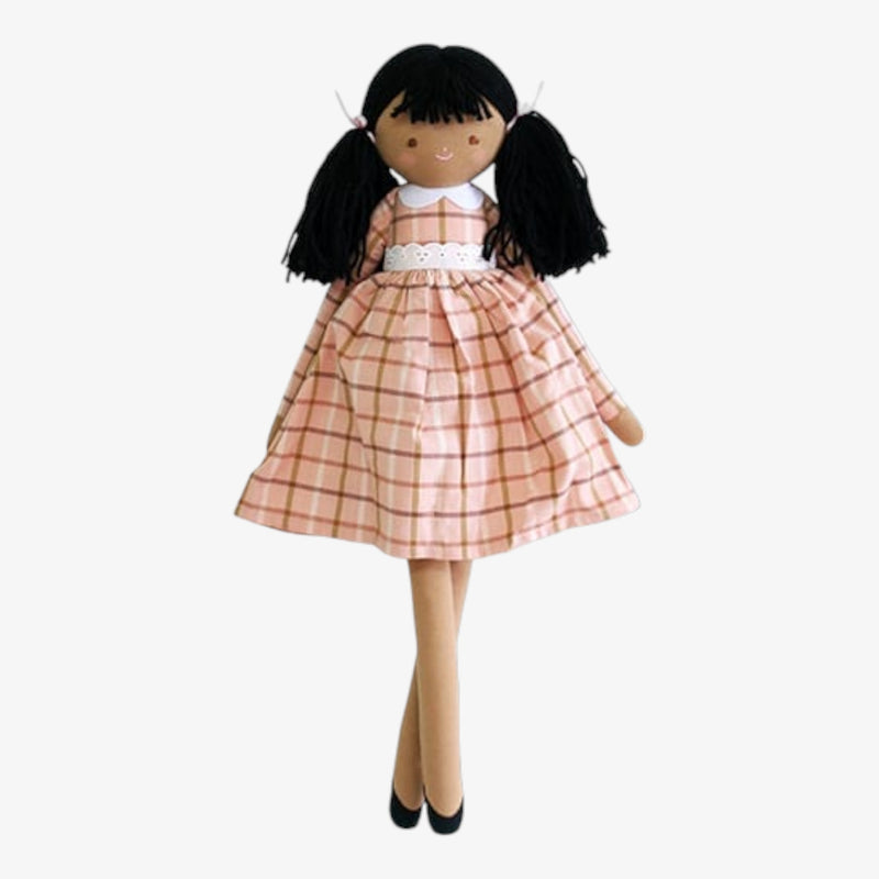 Alimrose Pippa Doll - Pink Plaid