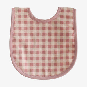 Bib  Check - Rose Linen