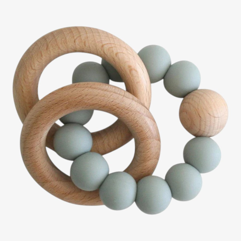 Beechwood Teething Ring - Sage