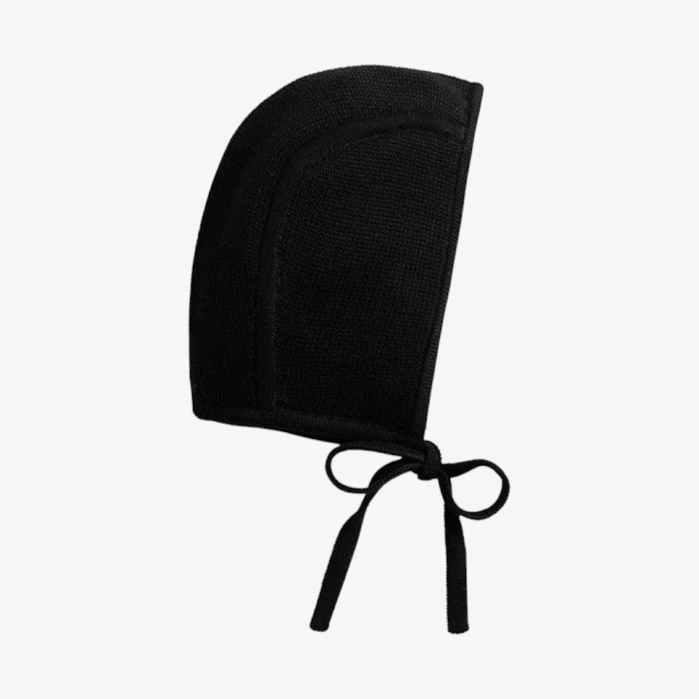 Flat Knit Bonnet - Black