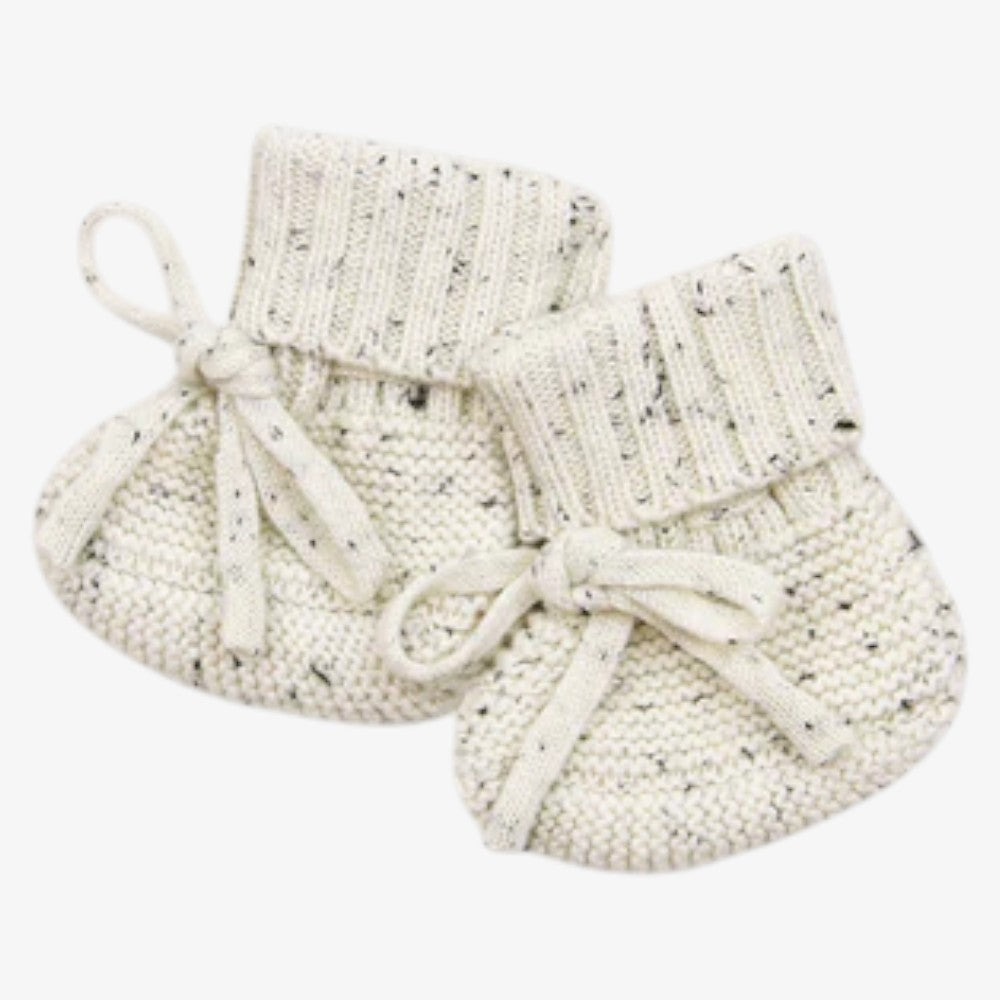 Knit Booties - Cream