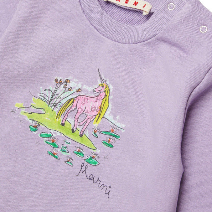 Printed Sweatshirt - Lavender