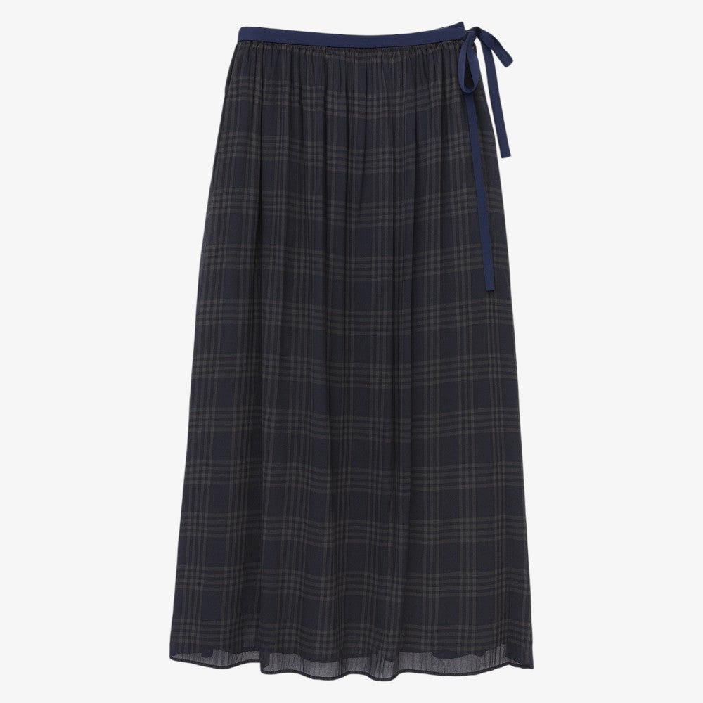 Printed Skirt - Navy