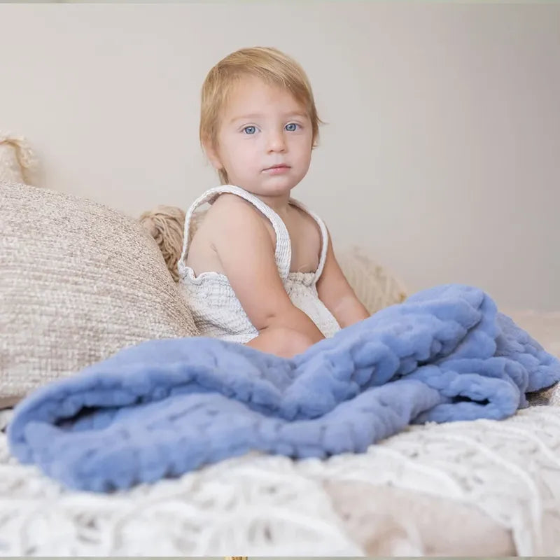 Solid Blanket - Blue