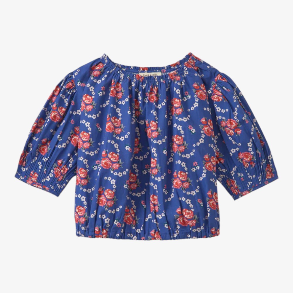 Print Blouse - Rose-blue