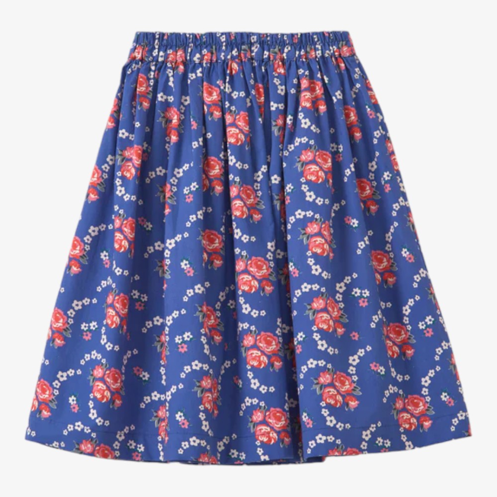 Print Skirt - Rose-blue