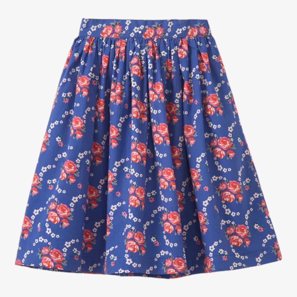 Print Skirt - Rose-blue