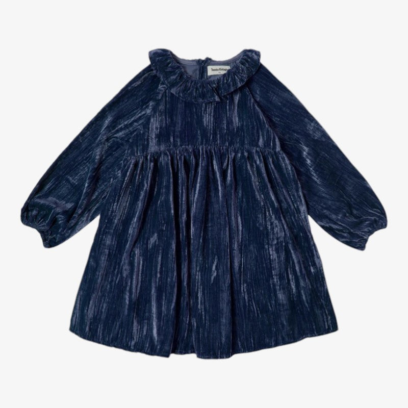 Velvet Dress - Navy