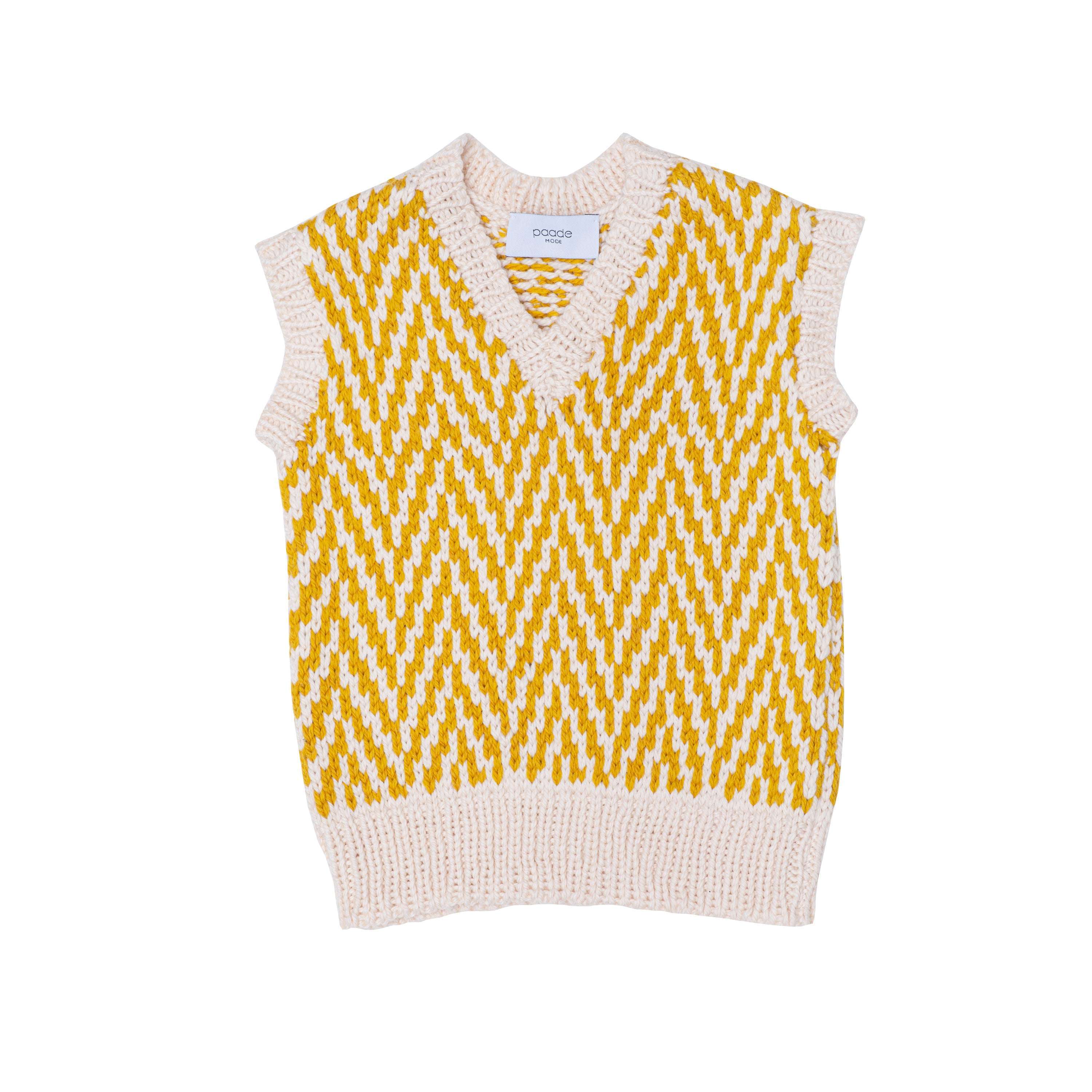 Paade Mode Wool Vest - Yellow