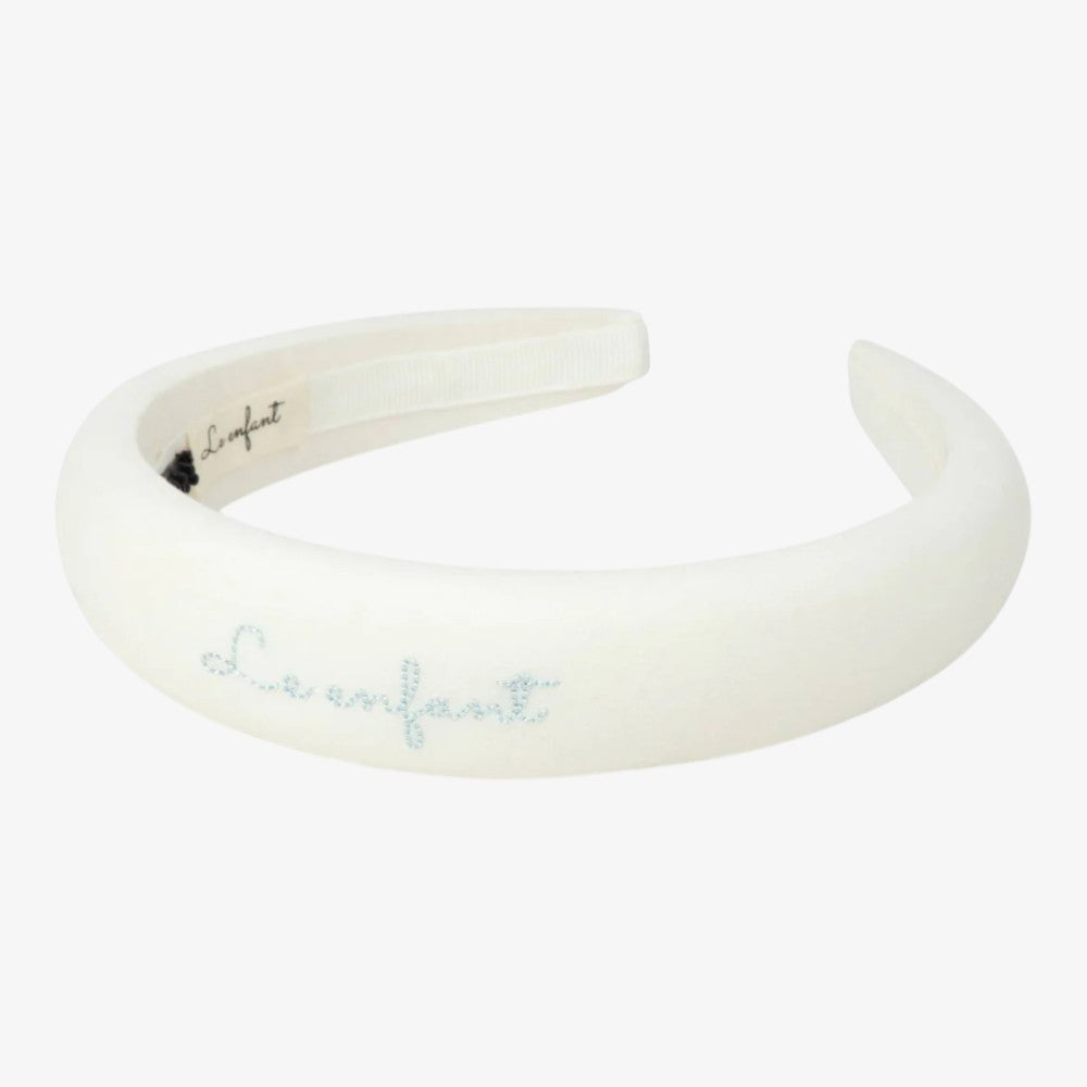 Stitched Hairband - White
