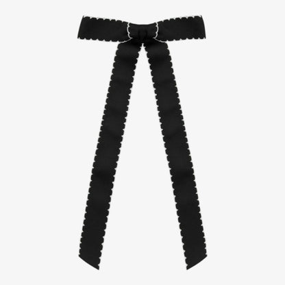 Scallop Edge Bow - Black