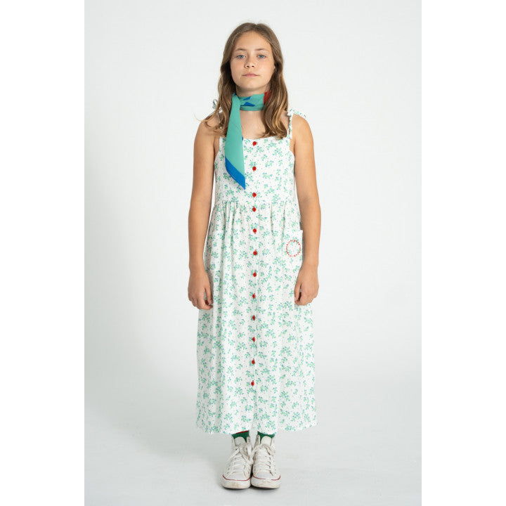 Flower Dress - Ecru &amp; Green