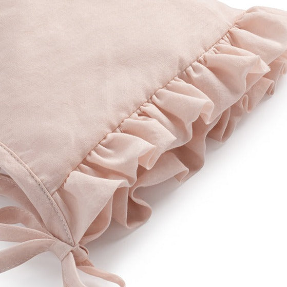 Ruffled Cotton Bonnet - Pale Pink