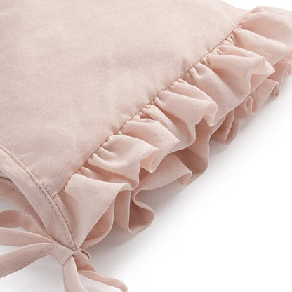 Ruffled Cotton Bonnet - Pale Pink