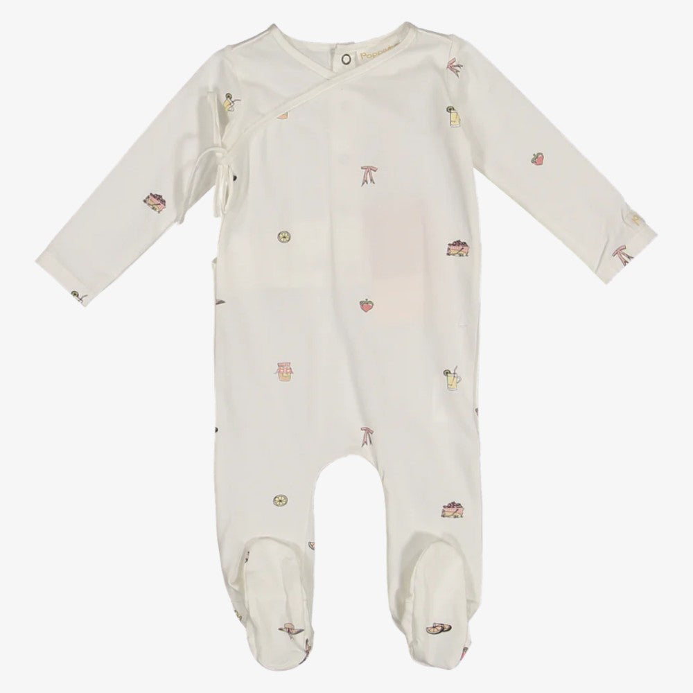 Picnic Footie - Natural&amp;red