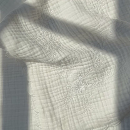 Embroidered Blanket - Ivory