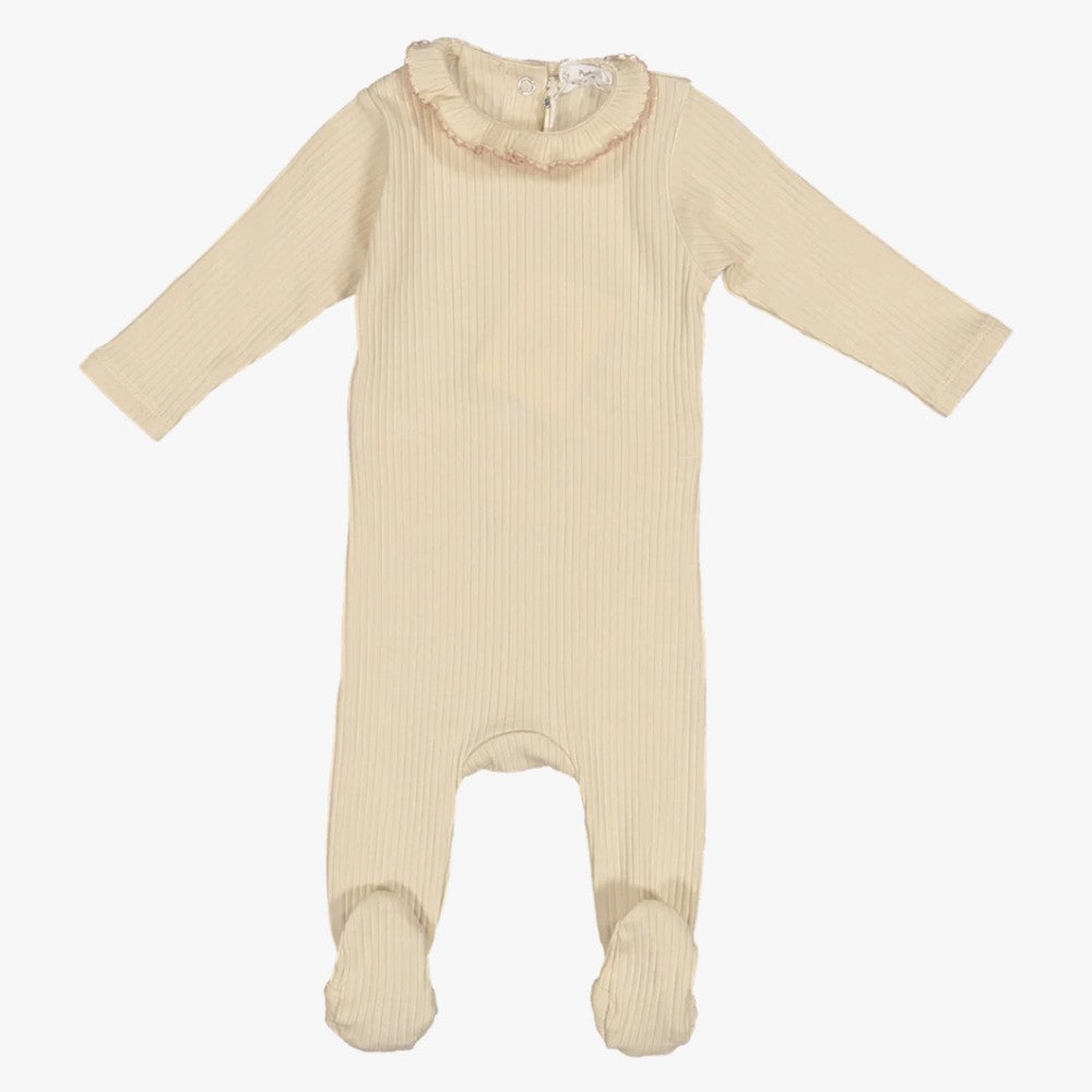 Pocket Footie - Cream&amp;mauve