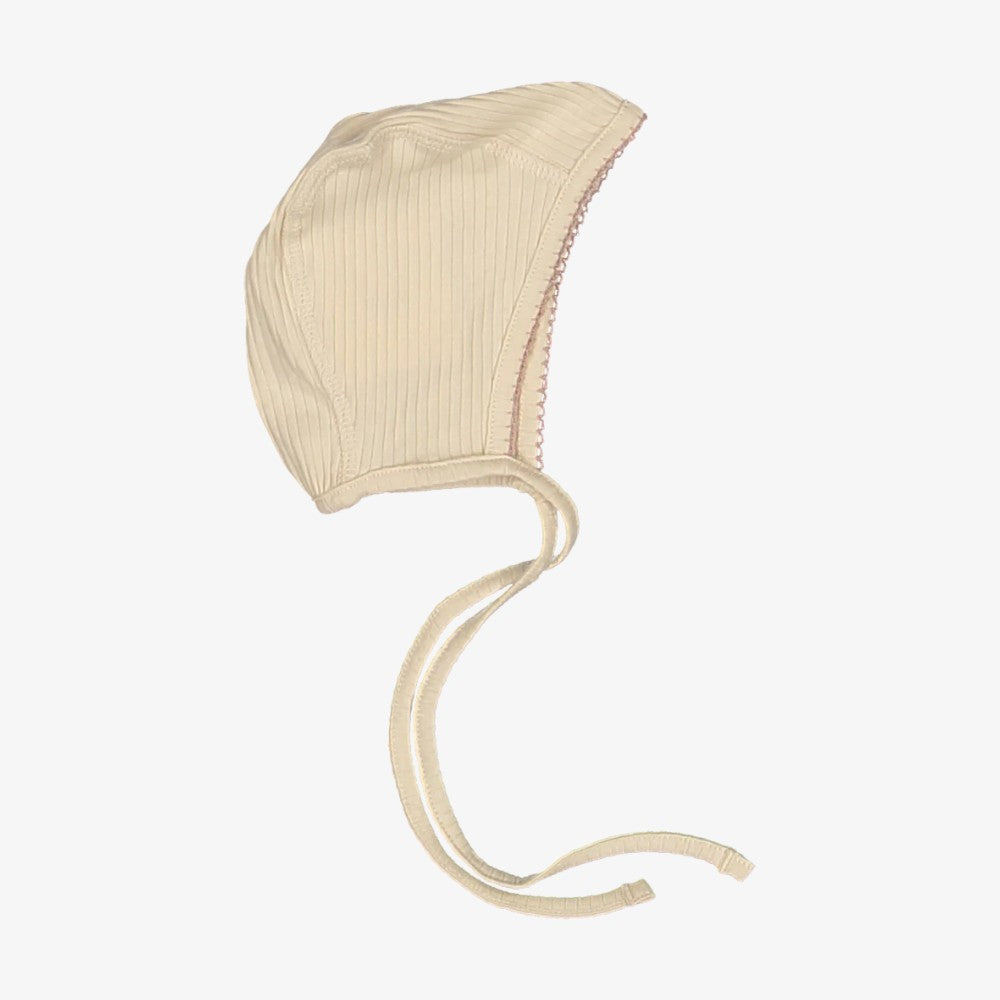 Pocket Bonnet - Cream&amp;mauve