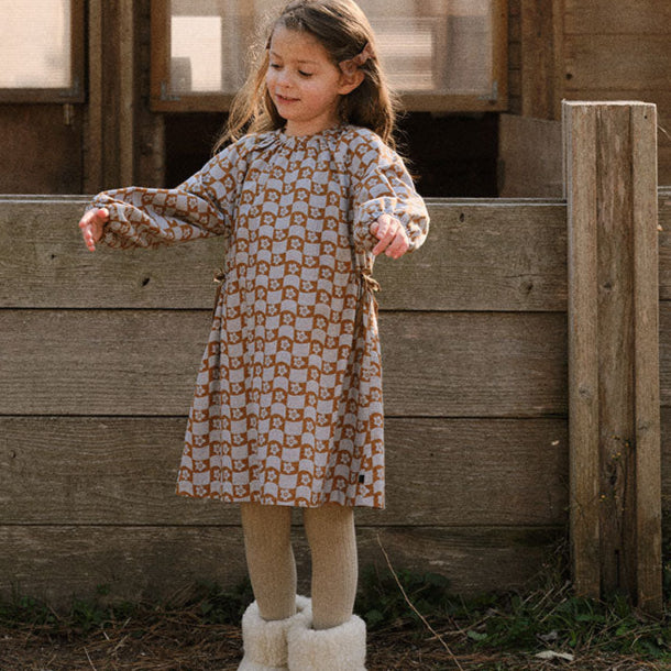 Mathiue Dress - Blue&amp;brown