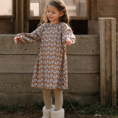 Mathiue Dress - Blue&amp;brown