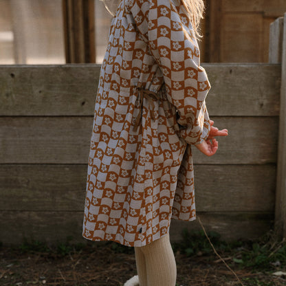 Mathiue Dress - Blue&amp;brown