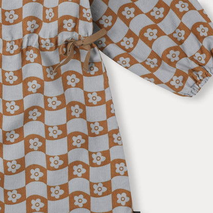 Mathiue Dress - Blue&amp;brown